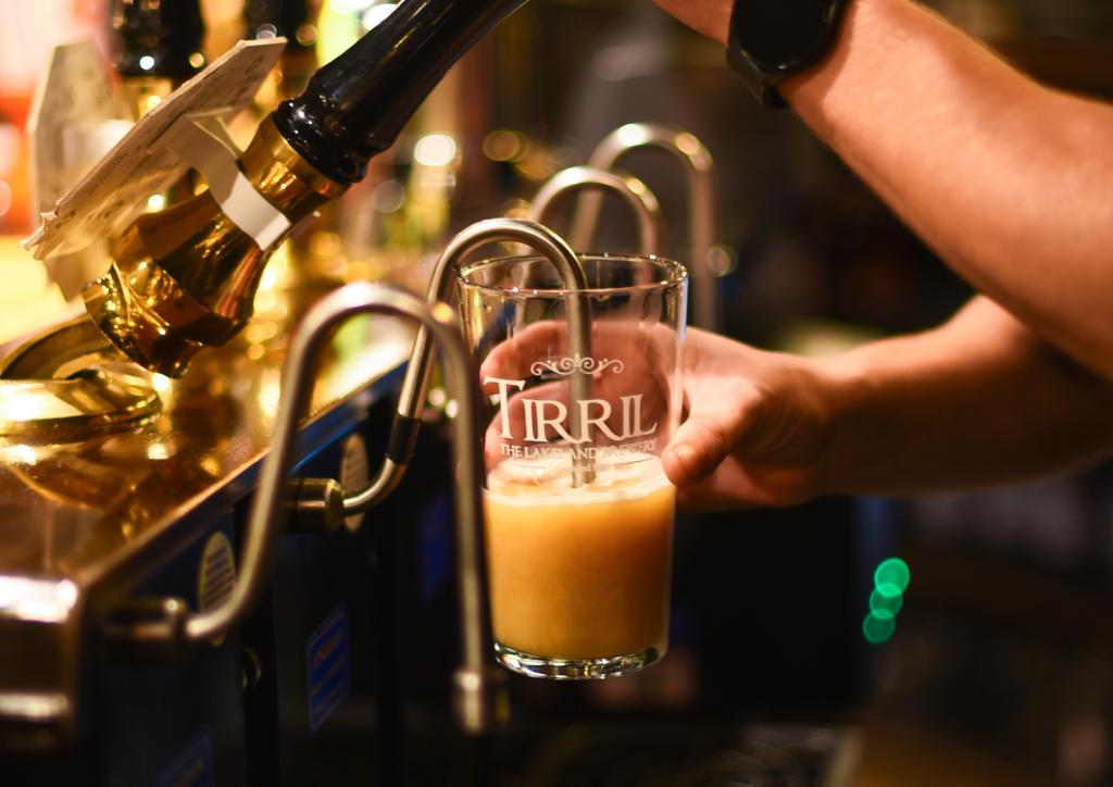 Pouring a pint of Tirril